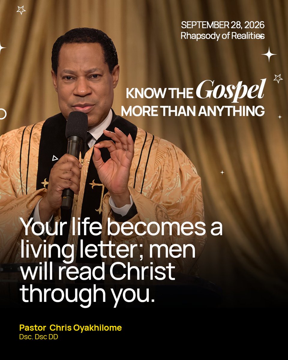 RhapsodyDaily's tweet photo. Your life becomes a living letter, and men will read Christ through you before they ever open a Bible. Every conversation, every reaction under pressure, every quiet choice nobody sees, it's all part of the message you're writing.

Know the gospel more than anything, because your life is already being read. 

#rhapsodyofrealities #pastorchris #rhapsodyapp #dailydevotional #wordofgod