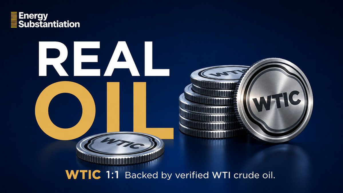 mhlsamtygggc's tweet photo. $WTIC is 1:1 backed by physical WTI crude on Ethereum, spot exposure, 24/7 trading, no futures roll or tracking error.

Energy is the next real world asset.
For decades, owning actual oil was reserved for producers, traders, and institutions.

Retail investors got:
- Futures (with rollover costs)
- Oil ETF (with contango drag)
- Or nothing at all

You could own gold. You could own dollars.  
You couldn’t own a barrel of oil.

The vision is bigger than one token.
Natural gas (HHC) and Brent (BRNTc) are on the roadmap.
Energy markets are coming onchain.

$WTIC is the first barrel.  

Real world energy. Digital markets.  
Let’s build the rails.
