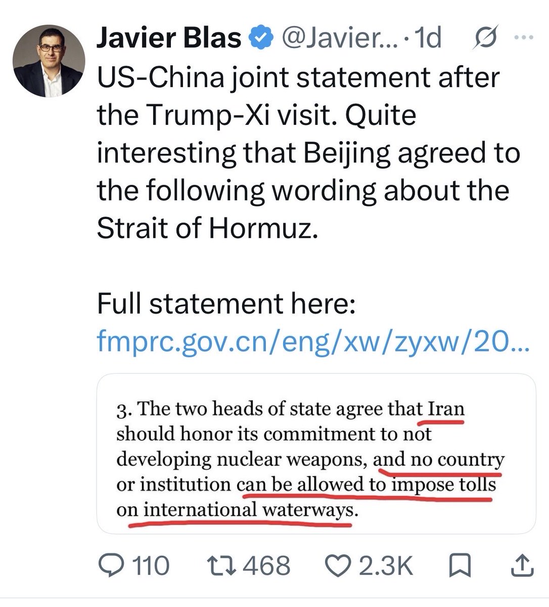 DavidAsmanfox's tweet photo. Damn good get by Trump team from Pres Xi… https://t.co/f5grp5JcKO