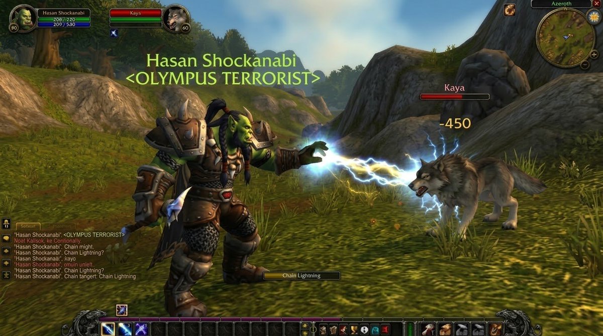 Blazeon_TV's tweet photo. HASAN SHOCKANABI of the OLYMPUS TERRORIST guild SHOCKING KAYA for -450 Dmg IN WoW Forever.

I fucking LOVE the internet.
We are so back 🥹🥹🥹 https://t.co/PM3uL8pWjL