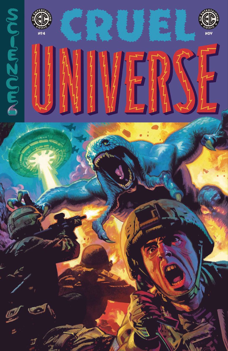 BrianWPrescott's tweet photo. #CruelUniverse 🪖🛸 #Science 🧪 #Aliens 👽 #ECcomics 💀#GregSmallwood https://t.co/Qbe5D9NMwN