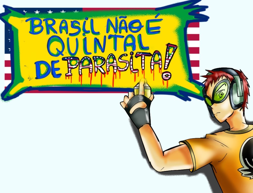 NaiveeAngel's tweet photo. BRASIL NÃO É QUINTAL DE PARASITA

BRAZIL IS NOT A PARASITE'S GARDEN
#EYESONBRAZIL https://t.co/u90QdtliCs