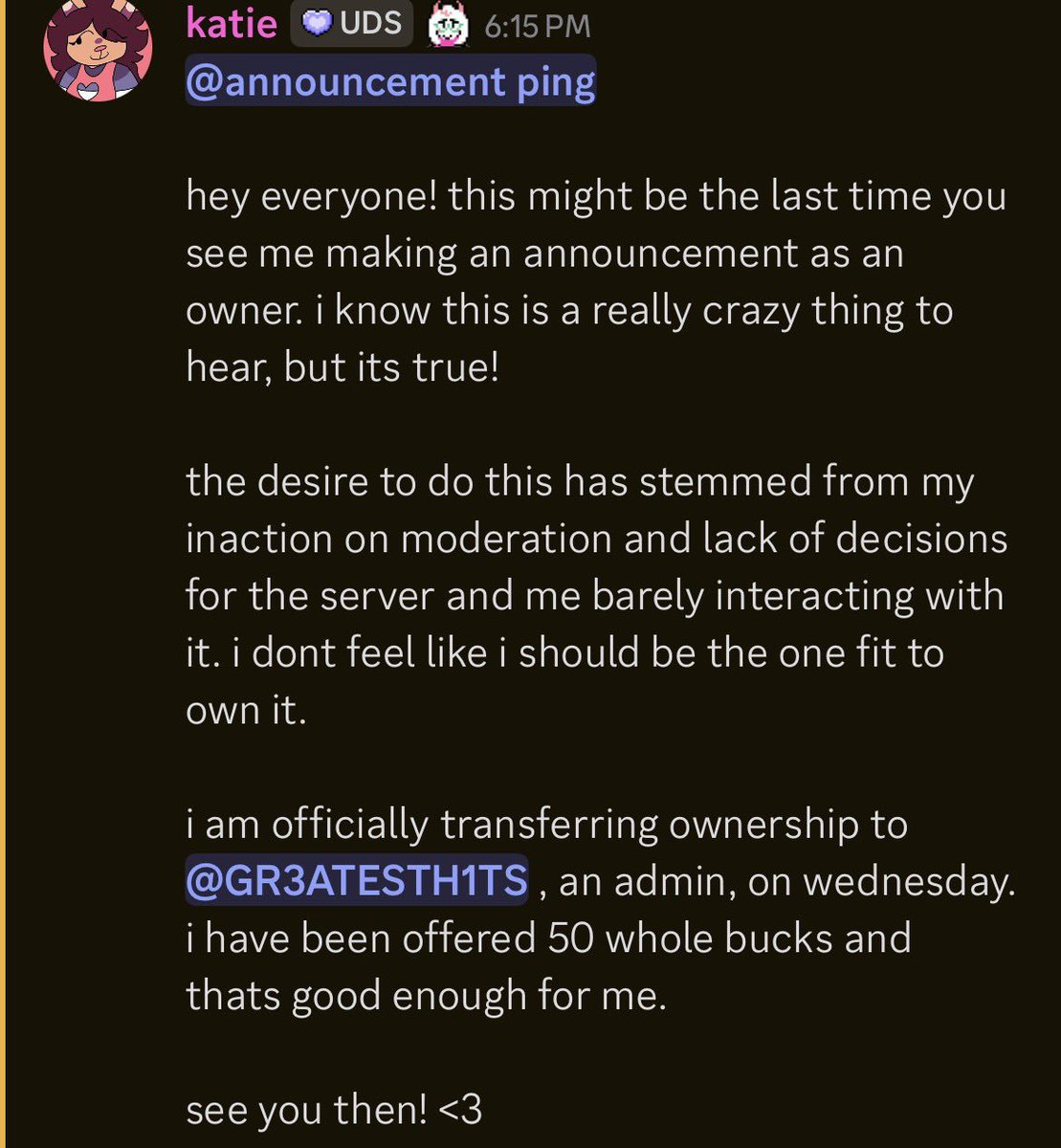 Pixel_guy167's tweet photo. Owner in a server I’m in just sold it for 50 bucks 😭🙏 https://t.co/K8tgseW7fe