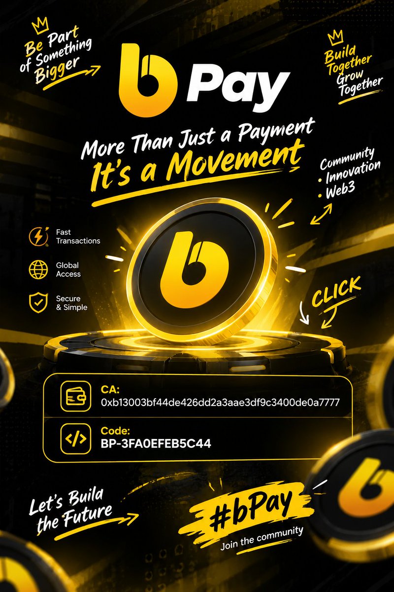 Ahmadabbabsg's tweet photo. bPay is definitely something worth keeping an eye on.
A new project, an active community, and plenty of room to grow🚀
#bPay
CA: 0xb13003bf44de426dd2a3aae3df9c3400de0a7777
Code: BP-3FA0EFEB5C44 https://t.co/5CsY8Dr3sF
