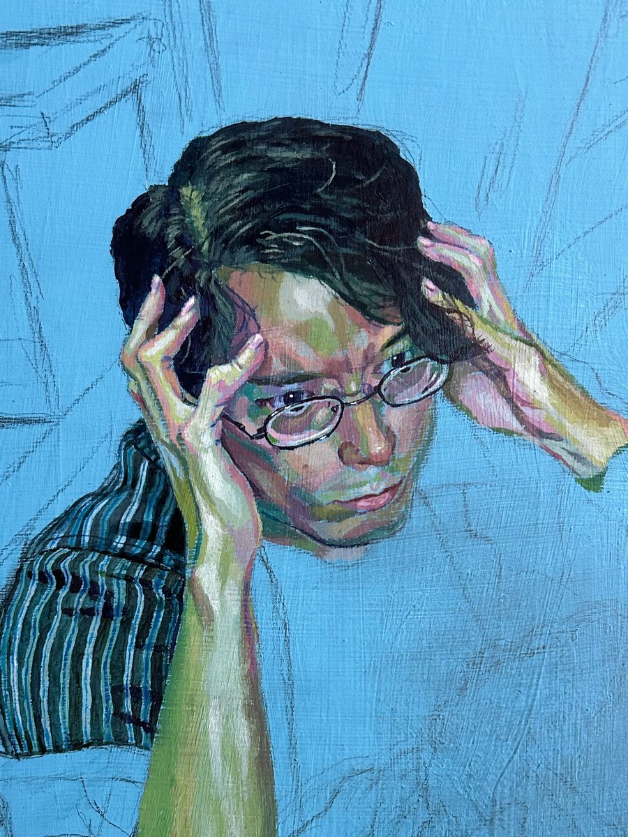 patrickjesson's tweet photo. Momentarily switching up my paintings by starting a new one.  I’m still going to finish my Coney Island painting, but the idea of this one I started seems stronger to me at the moment.  May switch up painting between the two till they’re both finished #art #painting https://t.co/epvb5nnD9J