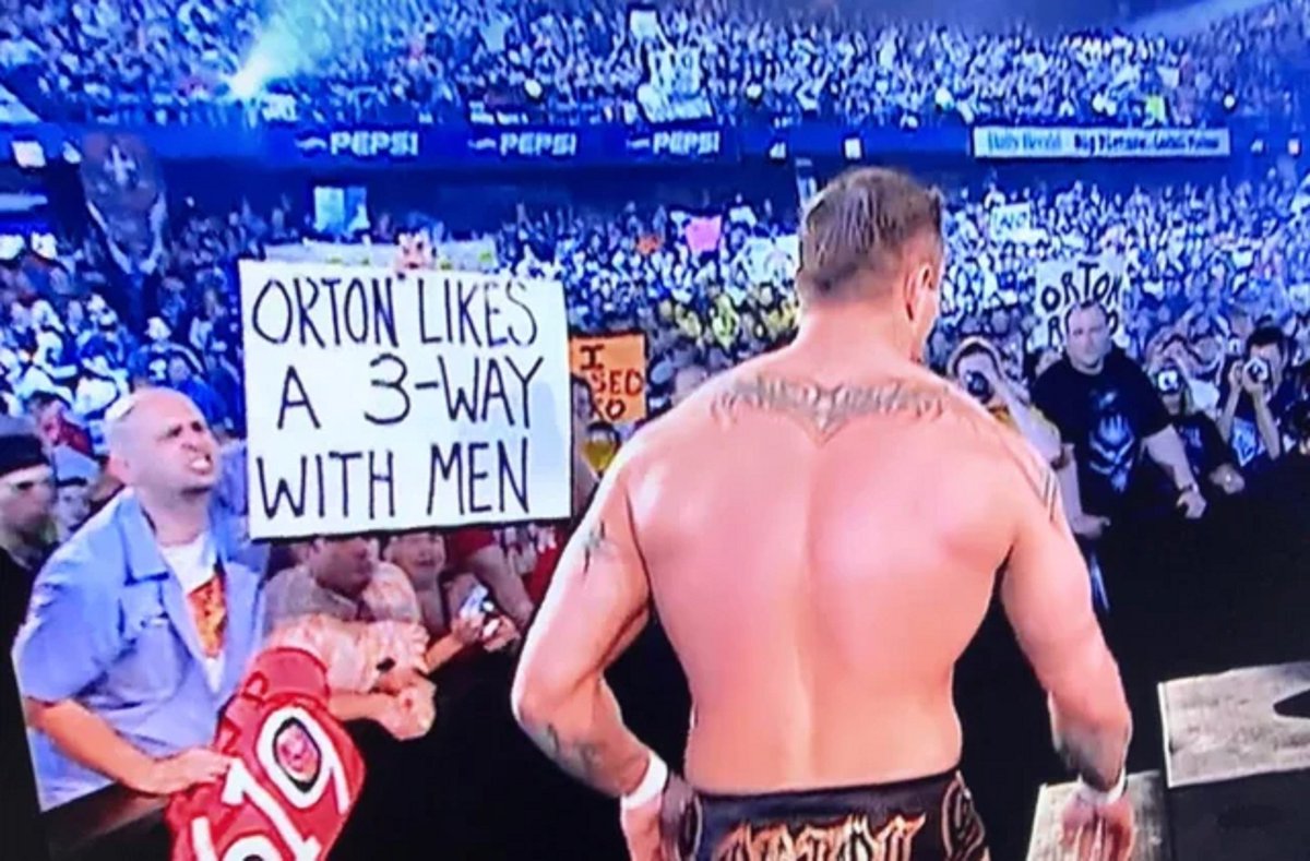AndyGibsonTV's tweet photo. @SMUheavyweight Sign Guy will leave behind a massive hole in the crowd and a lasting impact on what it meant to create posters which elevated storylines also a visual aesthetic to boost televised events.

Thank you, Rick Achberger.

#SignGuy
#RickAchberger
#RIPSignGuy
#RIPRickAchberger
#WWE https://t.co/8KlMGUuxok