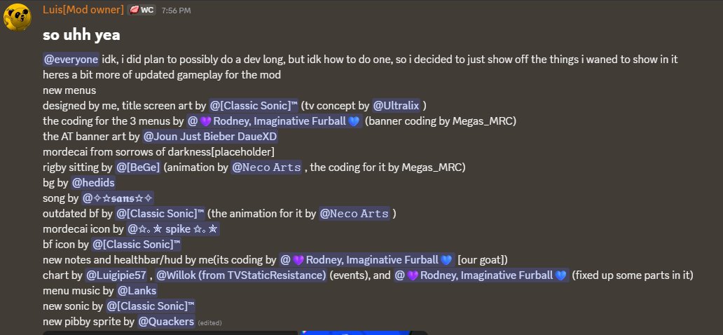 WretchedFteam's tweet photo. yea
credits in one of the images
#cartoonnetwork #finnthehumna #pibby #learningwithpibby #sonic #regularshow #mordecai #teaser #gameplay https://t.co/6PXHYOGD1B