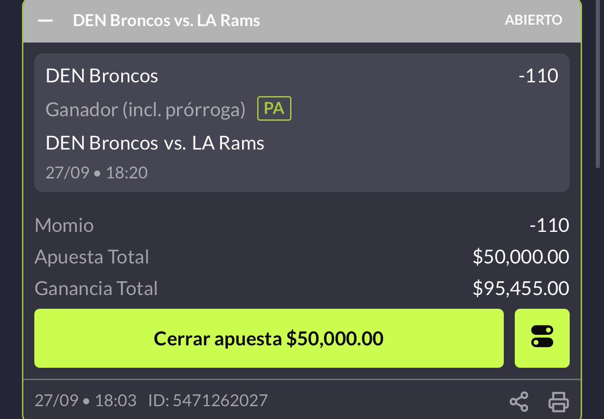 hugowx_'s tweet photo. Le metí todo lo de Ravens a esta jugada, vamos por otro día grandeee 🔥

Nos espera otro juegazo de #NFL ¿listos?🍿🎥

#BroncosCountry (-110) lo metí en 2 tickets👇🏻 https://t.co/lpJw5hN0r8
