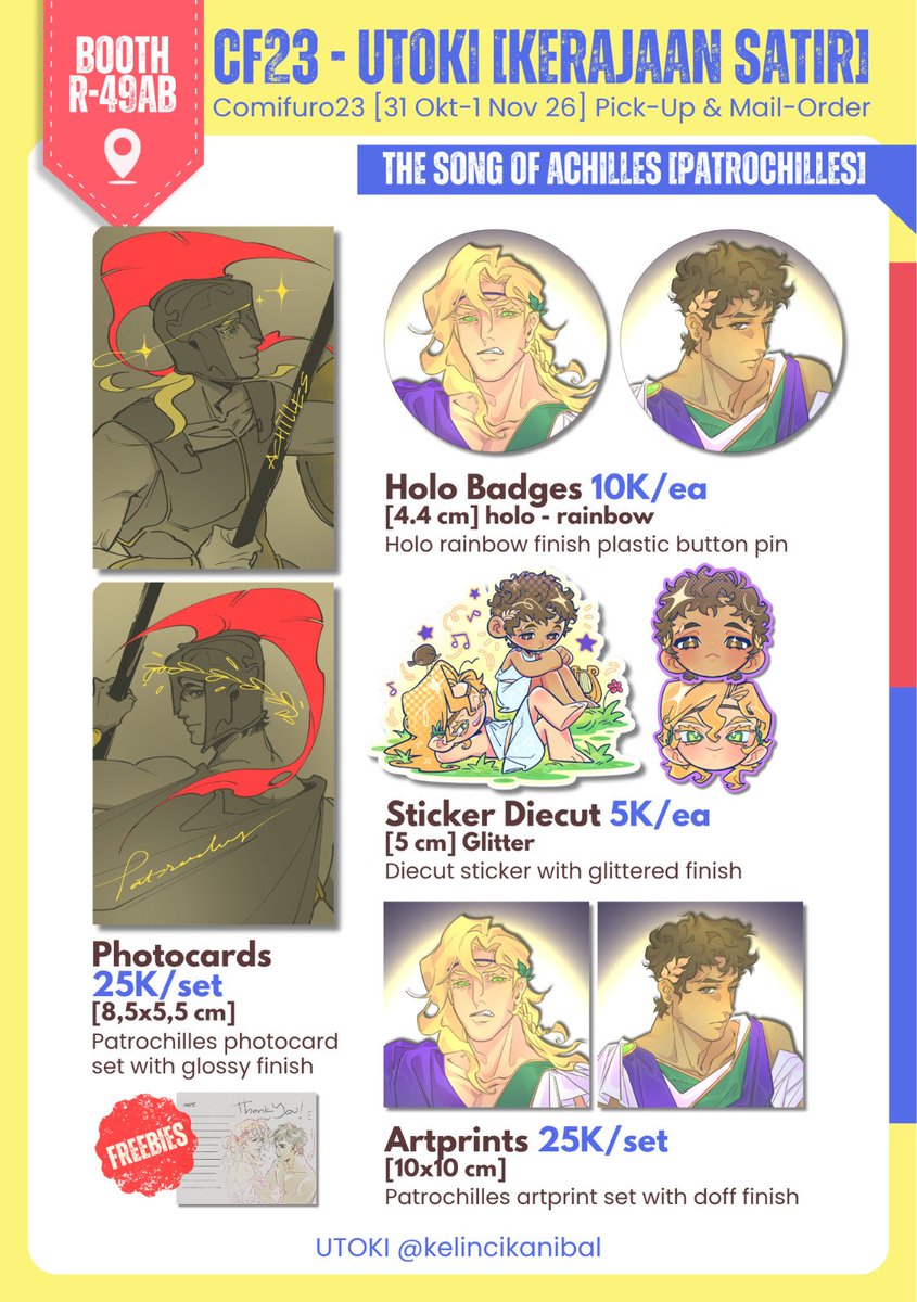kelincikanibal's tweet photo. [❤️🔄 appreciated]

✨ UTOKI at CF23 ✨
Pick-up &amp; Mail-Order
🗓 PO date : 28 Sept 2026 - 10 Oct 2026
🛒 Link : https://t.co/szjGHQ6RiG

📍 OTS : CF23 Kerajaan Satir R-49AB 
🚚 Mail : shipping from Jaktim
🤼‍♂️ WHA, TSOA, ORV (cont)

#comifuro23 #CF23catalogue #CF23 https://t.co/TnLiGZHrGI