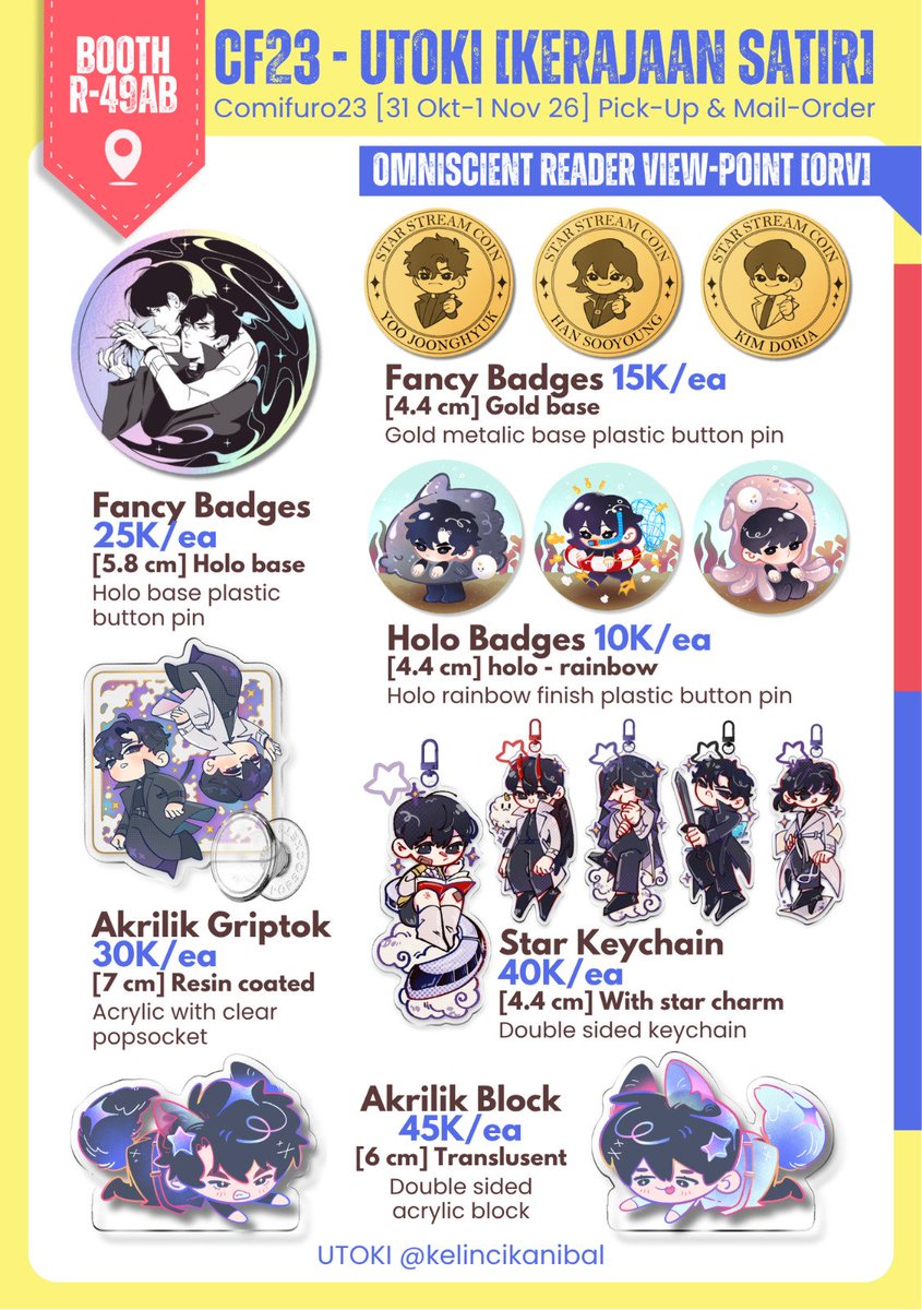 kelincikanibal's tweet photo. [❤️🔄 appreciated]

✨ UTOKI at CF23 ✨
Pick-up &amp; Mail-Order
🗓 PO date : 28 Sept 2026 - 10 Oct 2026
🛒 Link : https://t.co/szjGHQ6RiG

📍 OTS : CF23 Kerajaan Satir R-49AB 
🚚 Mail : shipping from Jaktim
🤼‍♂️ WHA, TSOA, ORV (cont)

#comifuro23 #CF23catalogue #CF23 https://t.co/TnLiGZHrGI