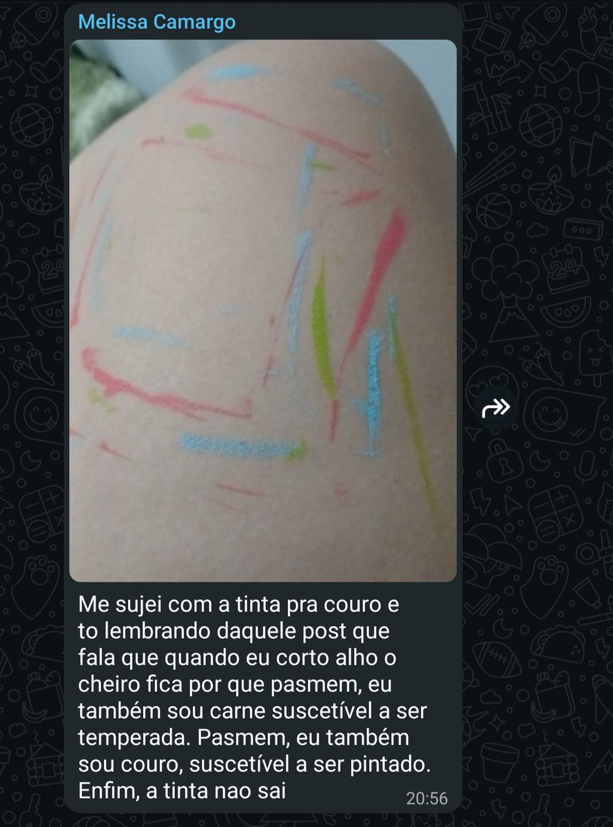 anitasaltiel's tweet photo. tenho uma amiga muito especial que me fez escangalhar de rir porque aparentemente ela esqueceu que couro animal é pele https://t.co/DKadW2Nylj