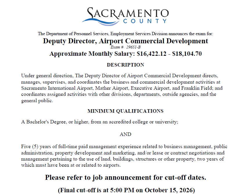 SacCountyCA's tweet photo. Now Hiring! Senior Office Assistant; Survey Party Chief; Water Quality Control Systems Technician; and more! https://t.co/QDnNKaHvVC https://t.co/jpHlJ0dSrU