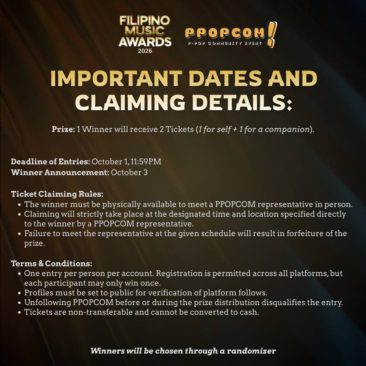 ppop_com's tweet photo. Cuties! We’re giving away 35 tickets to FMA 2026! One ticket for you and one for your bestie! 

- Read the mechanics carefully
- Follow the instructions to make sure your entry counts.

Deadline of entries is October 1, 12:59pm

Submit your entry here
🔗  https://t.co/wI3e0RP4ZA https://t.co/Wi0bPRtOFR