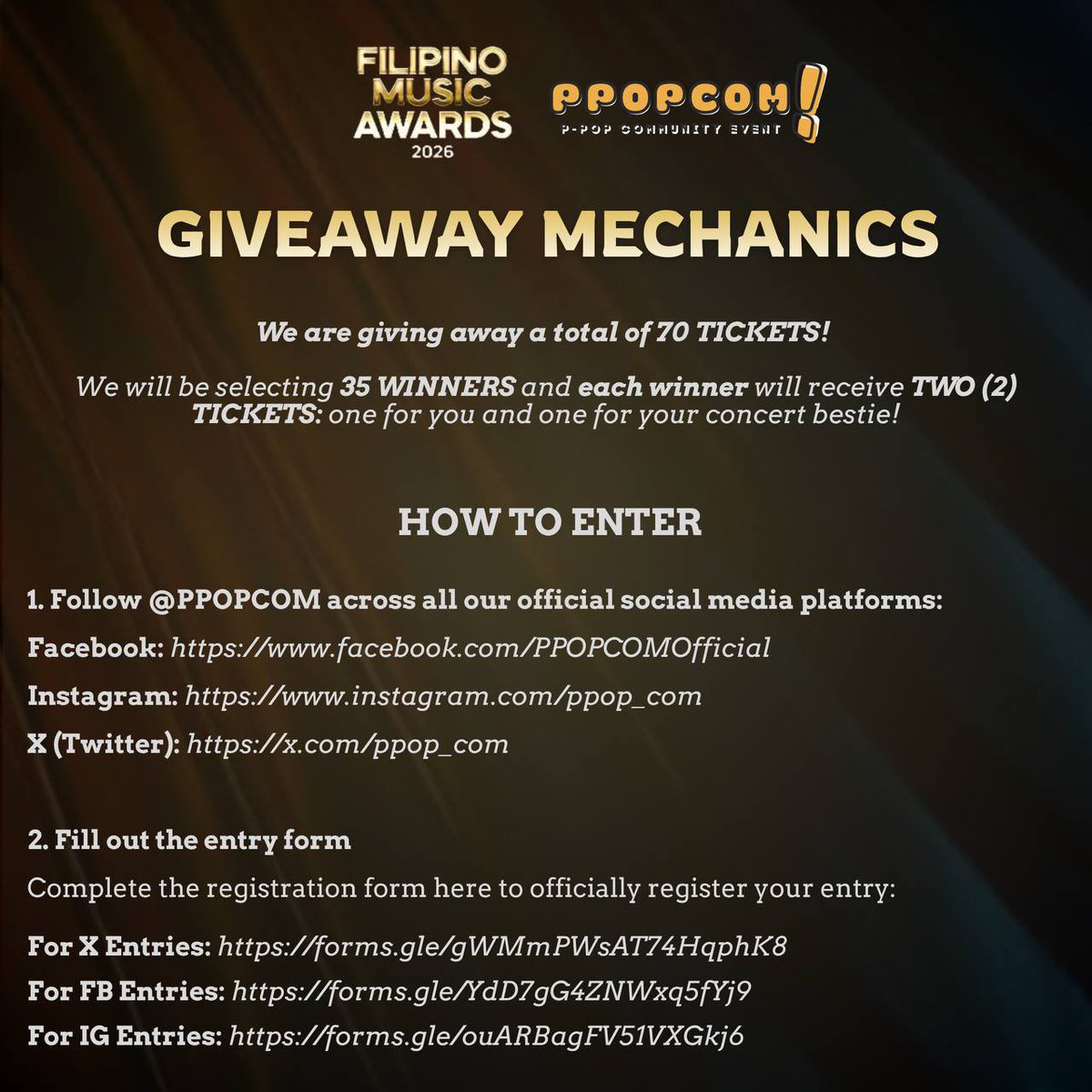 ppop_com's tweet photo. Cuties! We’re giving away 35 tickets to FMA 2026! One ticket for you and one for your bestie! 

- Read the mechanics carefully
- Follow the instructions to make sure your entry counts.

Deadline of entries is October 1, 12:59pm

Submit your entry here
🔗  https://t.co/wI3e0RP4ZA https://t.co/Wi0bPRtOFR