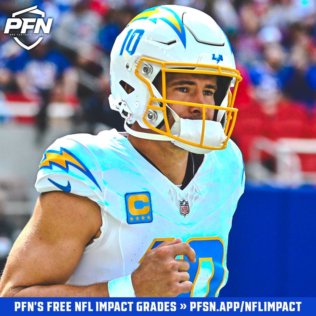 PFN365's tweet photo. 📊 The worst quarterback grades in NFL Week 3 entering SNF, per PFN’s QB Impact metric:
Kyler Murray, MIN - 63.4
Drake Maye, NE - 64.8
Baker Mayfield, TB - 65.3
Jameis Winston, NYG - 68.4
Bryce Young, CAR - 69.4
Justin Herbert, LAC - 69.6
Josh Allen, BUF - 70.1
Cam Ward, TEN - 71.2
Jordan Love, GB - 71.6
Daniel Jones, IND - 71.7
*All grades are provisional