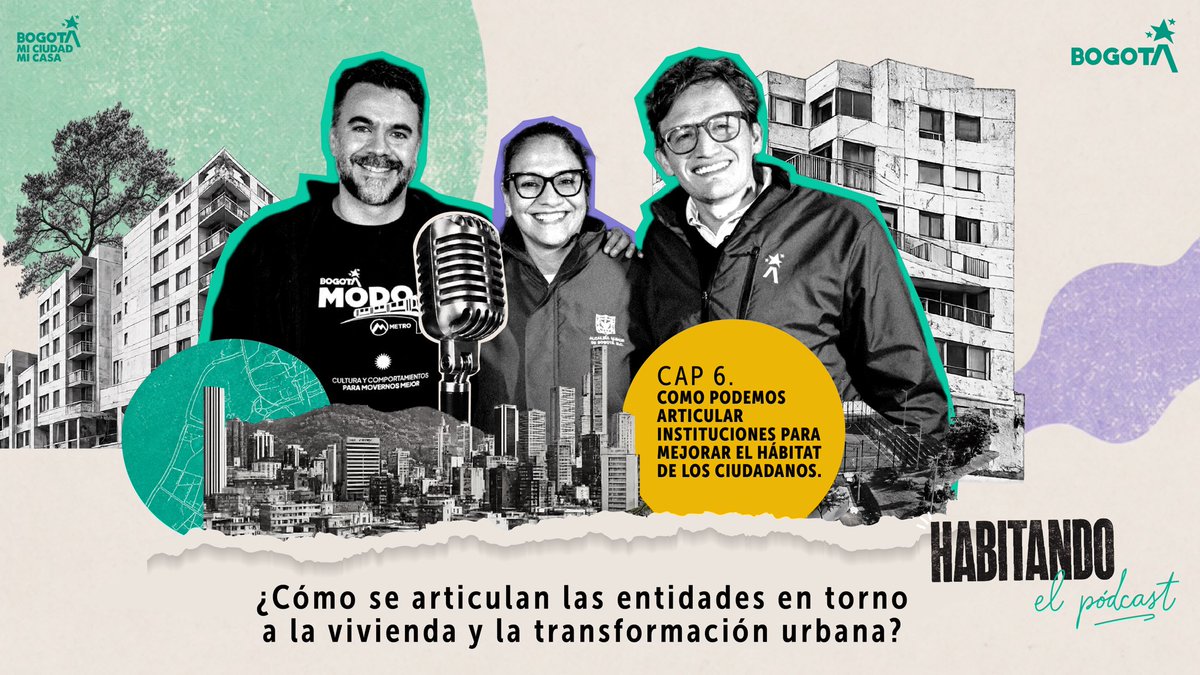 habitatbogota's tweet photo. 🎙️¿Ya viste el sexto capítulo de #Habitando?

Estuvimos conversando con @MSilvaMoyano, secretario general, y @GAquinteroA, secretario de Gobierno, sobre los retos de hacer una gestión pública cercana a las realidades y necesidades de la ciudadanía.

▶️ https://t.co/B50iRSRdf9 https://t.co/GrCITEdjjC