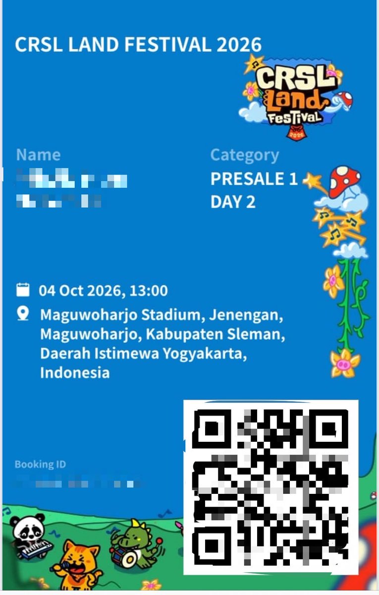 dltnr_'s tweet photo. wts tiket CRSL day 2 presale 1  100k aja

- tiket resmi yesplis
- bisa cod venue

#wts #wtb #crsl #tiket https://t.co/BSlc1VcsSd