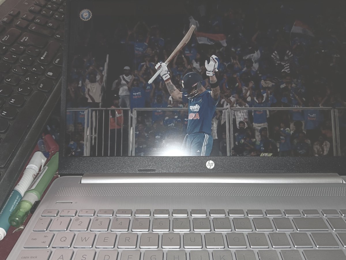 _iamMannu's tweet photo. Century done. Now just chilling and watching the highlights like a true Kohli fan. ❤️🐐 https://t.co/mYPT1dffQh