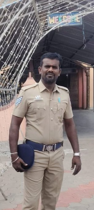 Diganta701's tweet photo. A Coimbatore cop  risked his life by clinging to the top of a moving car for nearly 40 km while chasing gutka smugglers. 🫡 
His courage and determination reflect the risks police personnel take in the line of duty to combat illegal activities and protect the public. 🇮🇳 https://t.co/DWfbJALO0s