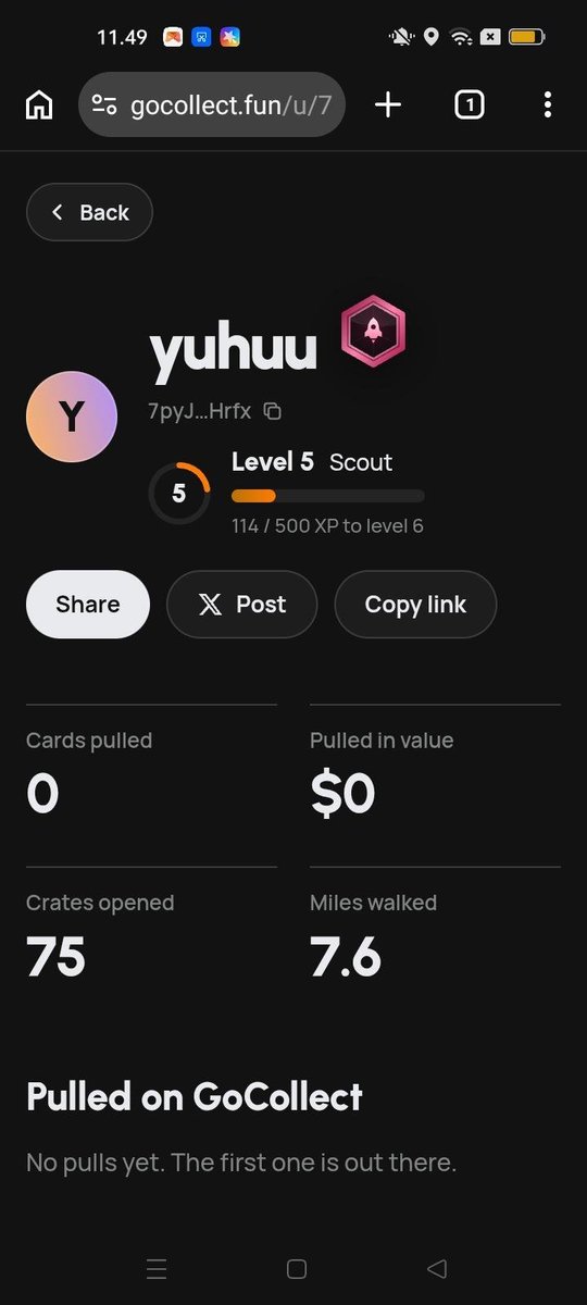 wumbo2021's tweet photo. @gocollectfun This morning, I walked around 2 km and opened 25 crates, hoping to get my cards. I was lucky enough to get 2 cards, but unfortunately both were denied.
I genuinely put in the effort, completed the walking distance, opened the crates, and played normally. It’s really disappointing https://t.co/oKtUpCkjBG