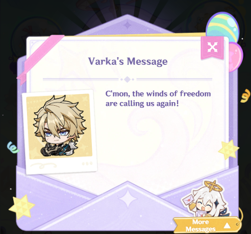 Genshin__Update's tweet photo. Messages characters from "Anniversary Memories Album" Web Event
#GenshinImpact #原神 #원신 https://t.co/oYFdQ75QBS