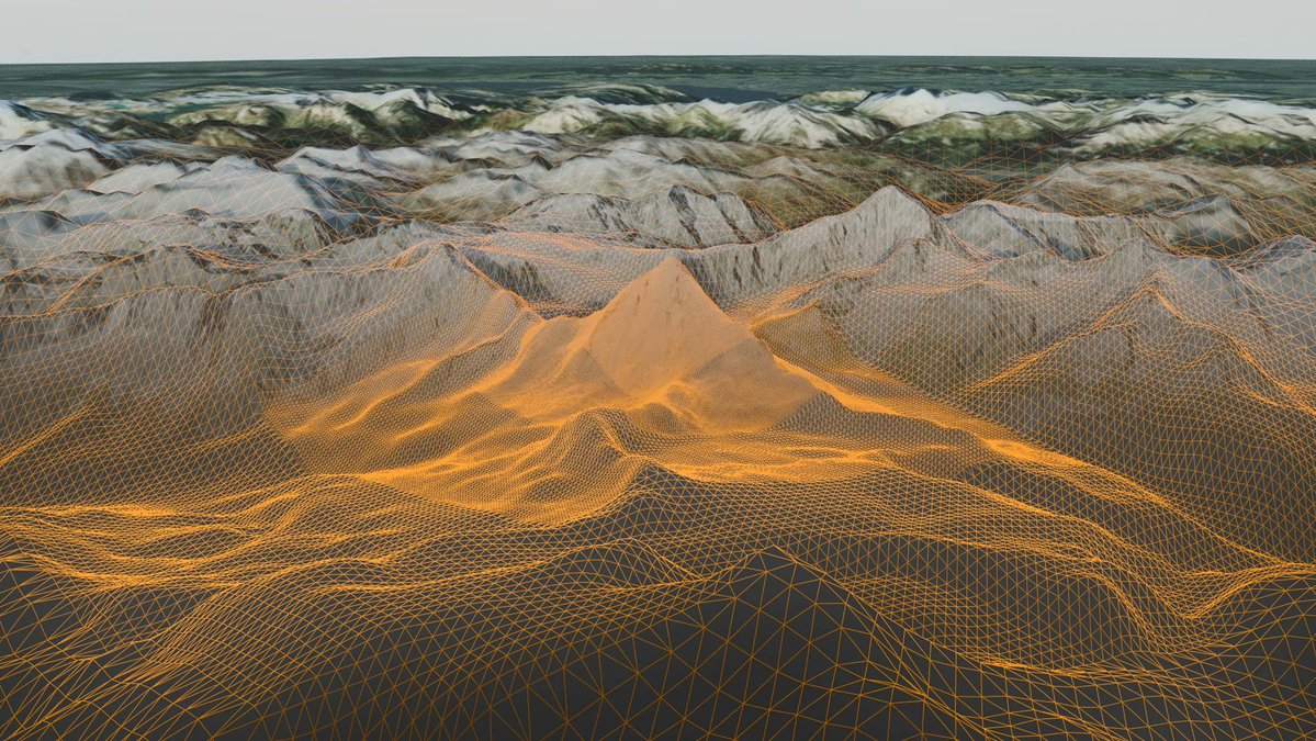 VFXDESK's tweet photo. 緯度と経度を貼るだけで、実在の山の地形を Blender に呼べる
・標高と地図タイルを取ってきて1枚のメッシュに
・中心ほど細かく、外へ行くほど粗く作る
・1.0.5 で標高の飛び値を抑える設定を追加
地図の色は Google のタイルで、作品に使うときの条件は本誌は確かめていない
#Blender #DEM https://t.co/FcW1MYin5q
