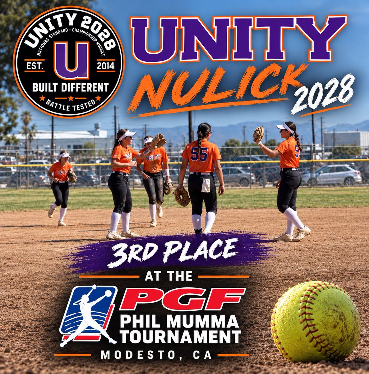 UnityNulick2028's tweet photo. Unity 2028 Nulick went 5–1 this weekend! The girls battled &amp; left it all on the field. Our tournament run ended w/a nail-biting final game decided by just 1 RUN. Hats off to LTG Carda/Pettis on the win!
UP NEXT:
📍PGF Goodwill Games- Stockton, CA
🗓️Oct. 3-4 
⭐️INVITE ONLY https://t.co/Uipnp8hQYy