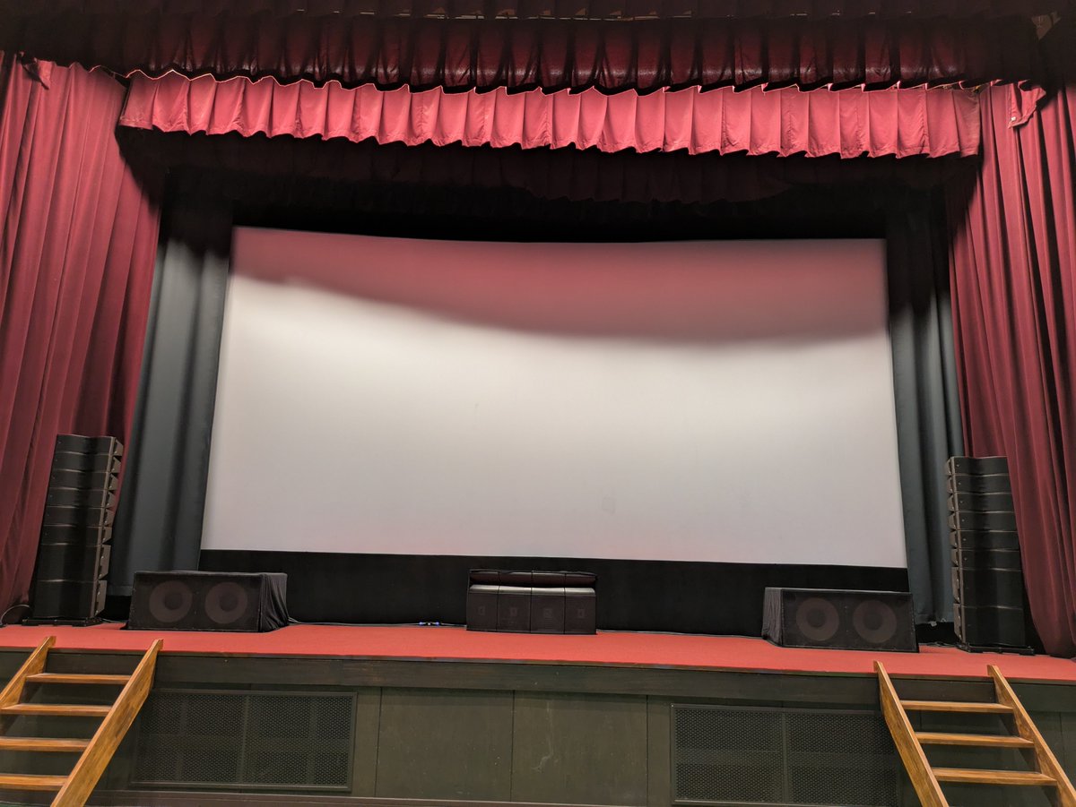 denkikan1913's tweet photo. #爆音映画祭 とは、映画用の音響セッティングではなく、音楽ライヴ用の音響セッティングをフルに使い大音響の中で映画を見・聴く試みです。この特別な日のために高品質なスピーカーをお借りし設置、1作品ずつ音響調整していただきます！

ライヴ用から上映用にセッティング完了！

お得な前売をぜひ！ https://t.co/ymlZd52CZi