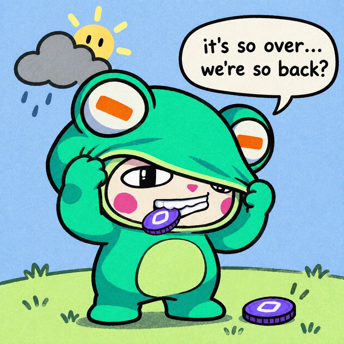 fro9chog's tweet photo. Monday mood: it's so over, we're so back, repeat. 

Chog is somewhere in between.

@ChogNFT 
#chog #monad https://t.co/t5f847sbBN