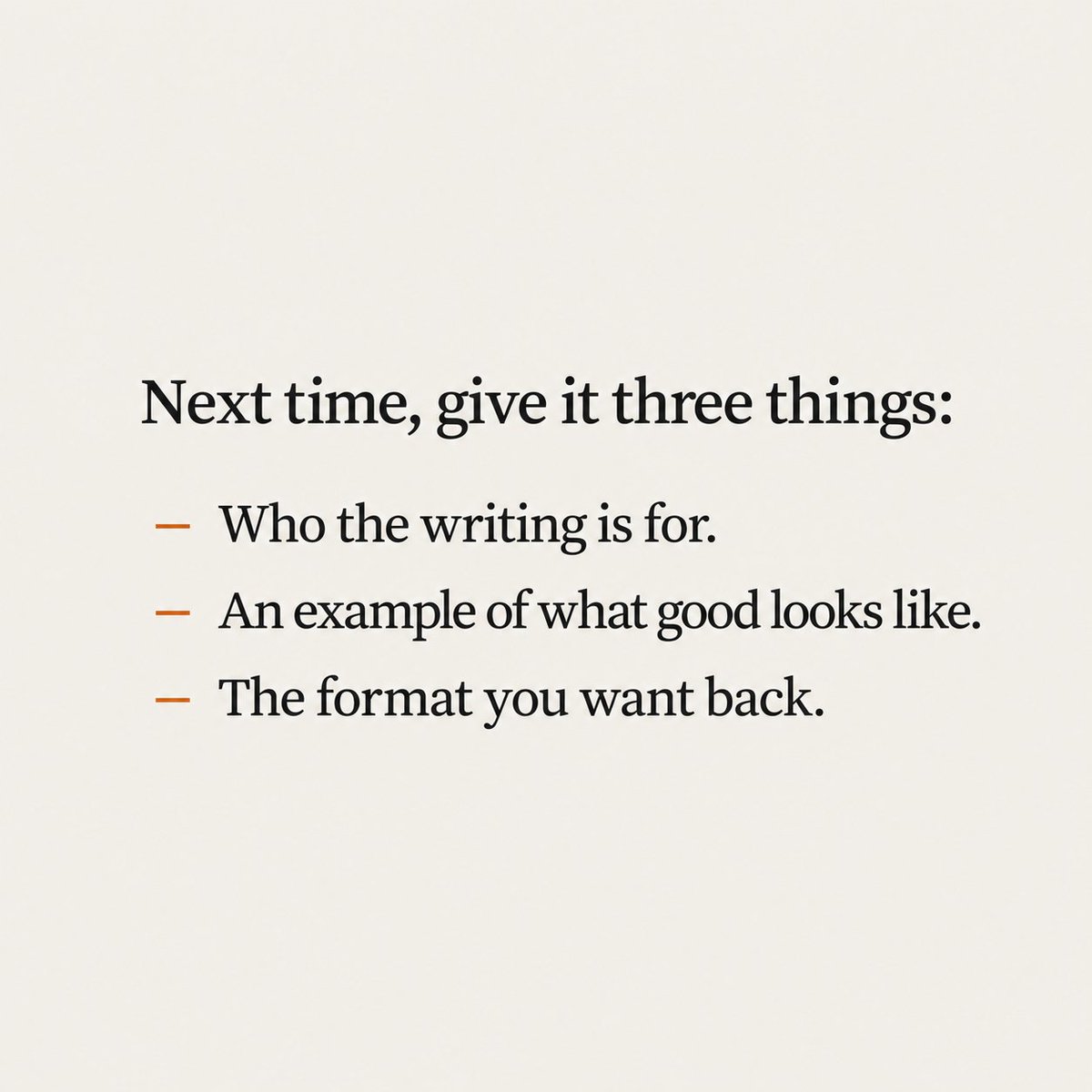 BurntStackoff's tweet photo. "Write a better prompt" is incomplete advice. AI needs better context: who it's for, an example of good, and the format you want back.

Building with AI? Message us.

#AI #ContextEngineering #PromptEngineering #AIForBusiness #BurntStack https://t.co/jeMp149lxv