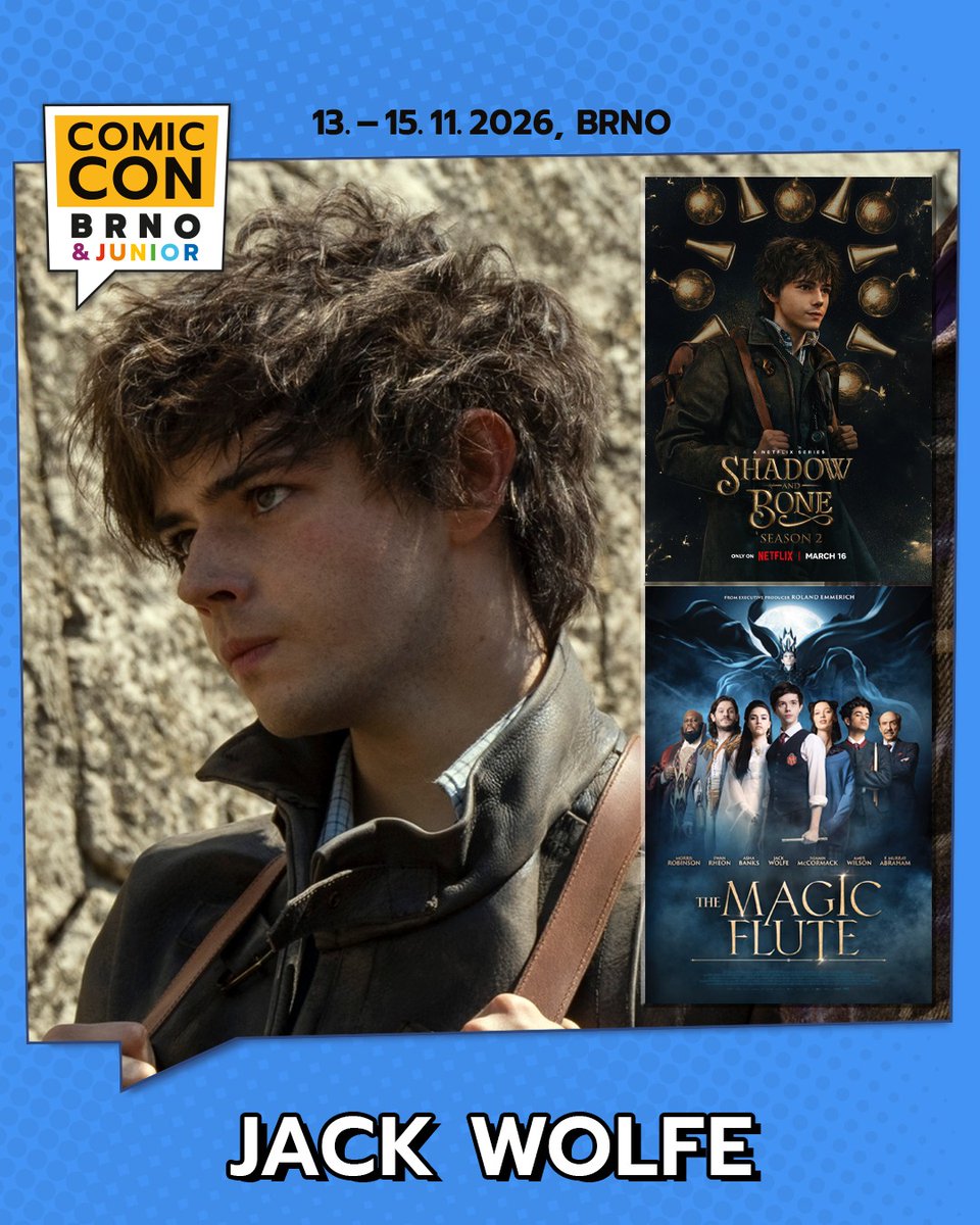 DMJConsult23's tweet photo. I'm delighted to announce that @JackTWolfe will be at Comic Con Brno, 14th November 2026 in #Brno, #Czechia.

Info here: https://t.co/Ks5guosRuq

#JackWolfe
#ShadowAndBone #Grishaverse #SixOfCrows #TheWitcher #TheMagicFlute #Ancestors 
#NextToNormal #Hadestown https://t.co/cmPUhwD8RP