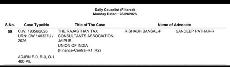 Abhinav_offcial's tweet photo. Today is the hearing before the Hon’ble Rajasthan High Court in the writ petition seeking extension of the Tax Audit due date.

#ExtendTaxAuditdate 
#extend_due_date_immedietely 
#ExtendTaxAuditDueDate 
#Extension_हक़_है_भीख_नहीं https://t.co/pfDwnlwIOo