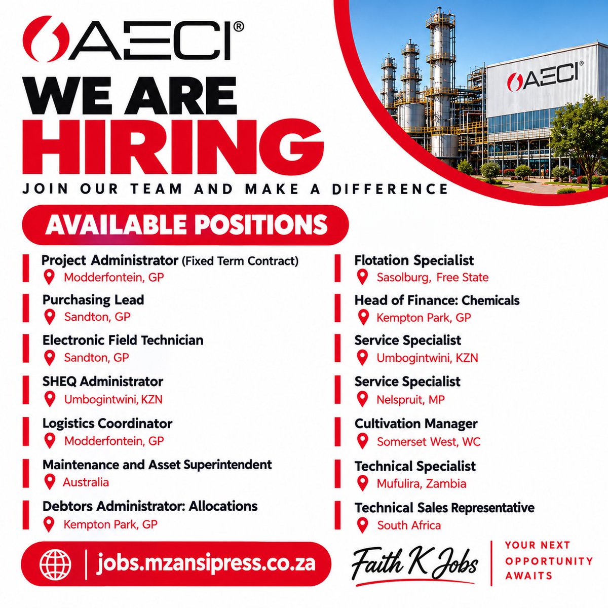 CarolBoitumelo1's tweet photo. AECI Mining »»»» Submit your CV 👇

Location: South Africa 

Closing differs by roles and their locations

Application link: https://t.co/FE3SPWNgA6 https://t.co/eUeX1FIwwq