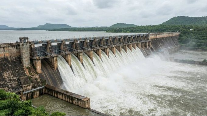 otvkhabar's tweet photo. #ଫୁଲୁଛି_ହୀରାକୁଦ
-ସମ୍ବଲପୁର: ଫୁଲୁଛି ହୀରାକୁଦ ଜଳଭଣ୍ଡାରର ଜଳସ୍ତର
-ସକାଳ ୧୦ଟା ସୁଦ୍ଧା ହୀରାକୁଦ ଜଳସ୍ତର ୬୨୯.୩୯ ଫୁଟ
-ପ୍ରବେଶ କରୁଛି ୬ ଲକ୍ଷ ୪୮ ହଜାର ୫୩୯ କ୍ୟୁସେକ ଜଳ
-ନିଷ୍କାସନ ହେଉଛି ୪ ଲକ୍ଷ ୯୬ହଜାର ୬୯ କ୍ୟୁସେକ ଜଳ
-ଏବେ ୨୮ଟି ଗେଟ୍ ଦେଇ ଜଳ ନିଷ୍କାସନ ଜାରି
#Hirakud #Sambalpur #DamRelease #WaterLevel #OTV https://t.co/HOfAGBxxr5