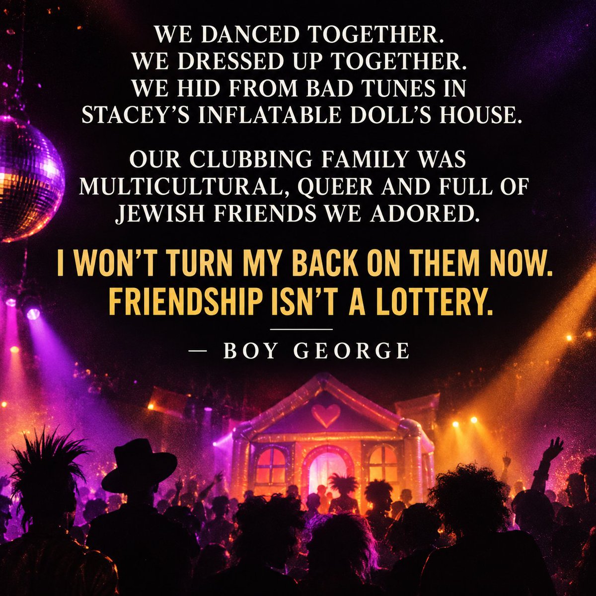 BoyGeorge's tweet photo. #JewLoveIsTrueLove https://t.co/f507G74Dbt