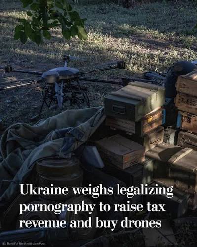 @TheLegalBook Ukraine legalize porn tax 25 million for drones