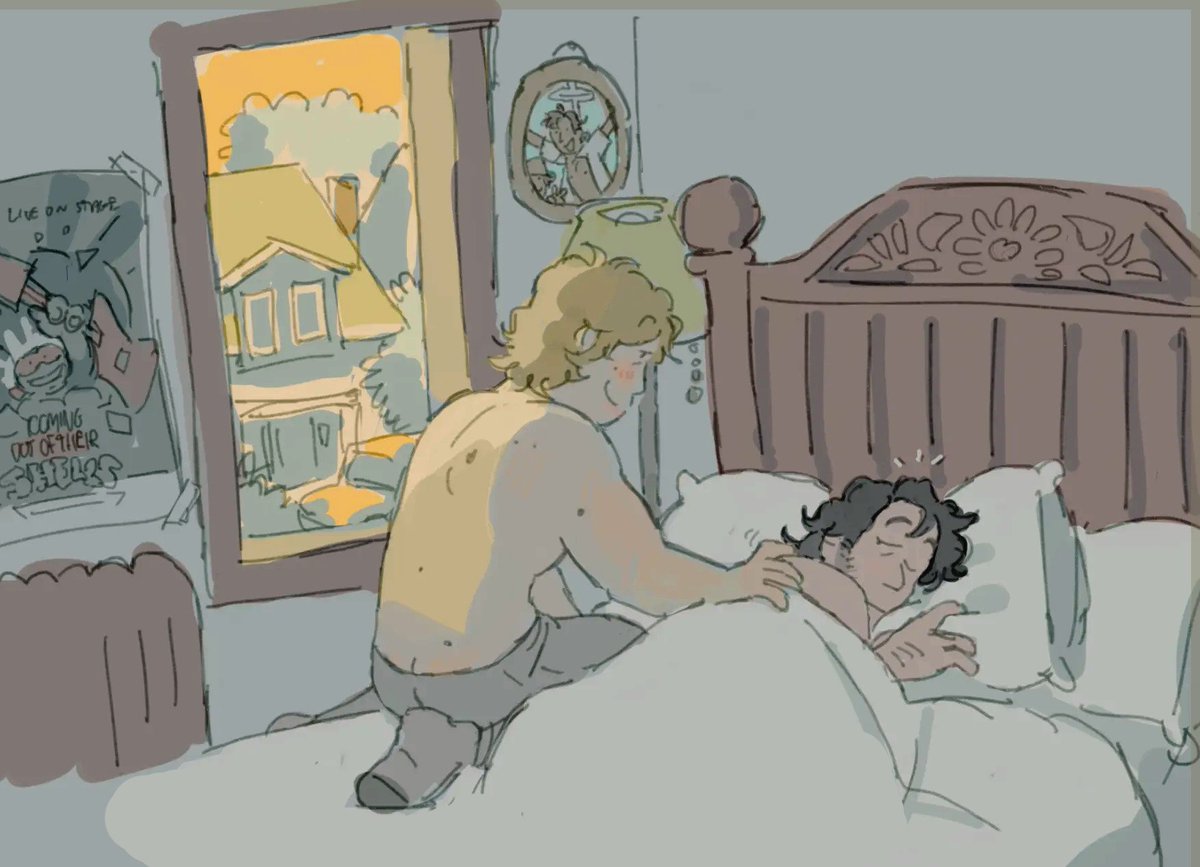 dinnerd0g's tweet photo. hey man you sleep well in my bed last night?? haha trick question i know you did. i watched https://t.co/I5FGwyfo4Y