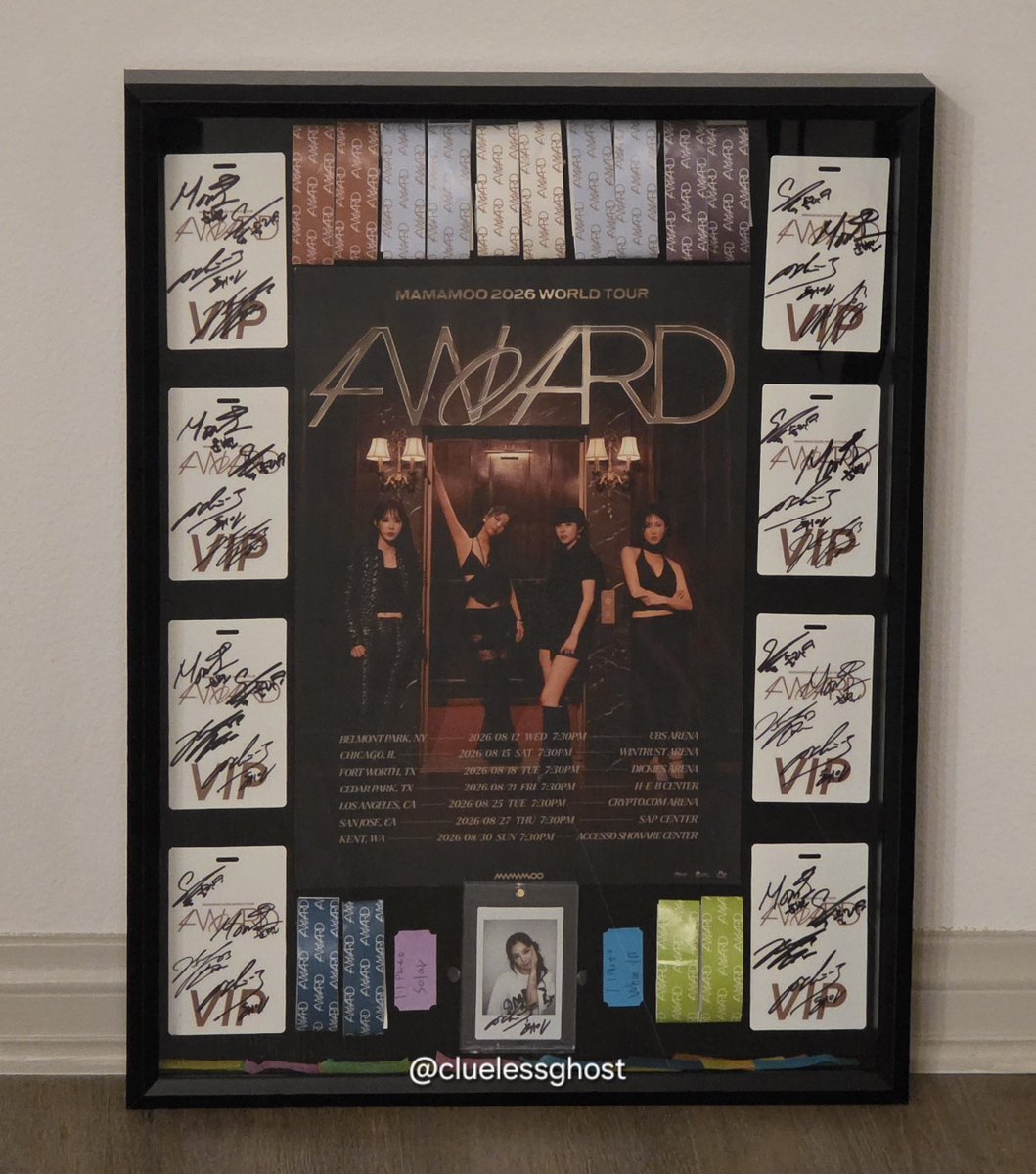 cluelessghost's tweet photo. Finally had time to put together this display~ 🤗 Moomooshin really blessed me &amp; my gf during the US tour 🙏🏻

#MAMAMOO #마마무 #4WARD
#MAMAMOO_2026_US_TOUR
#MAMAMOO_2026_WORLD_TOUR https://t.co/C2ohlm4s4u