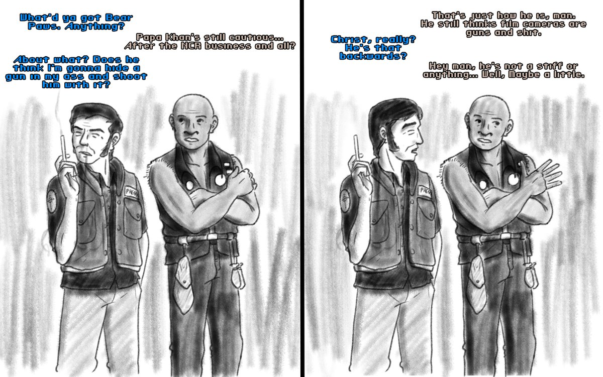 michaelisveryv's tweet photo. Playing around with Dennis Arvin a bit. Here he is trying to setup an interview with Papa Khan, leader of the Great Khans. https://t.co/GtuC5mswEo