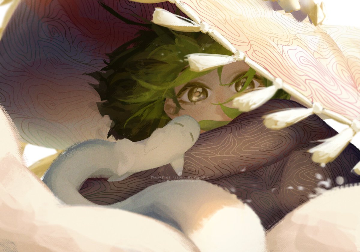 kanopixel's tweet photo. i REALLY wanted to draw brush buddy... was promptly carried away #Δ帽子 #witchhatatelier #とんがり帽子のアトリエ https://t.co/AEotIJJEA7