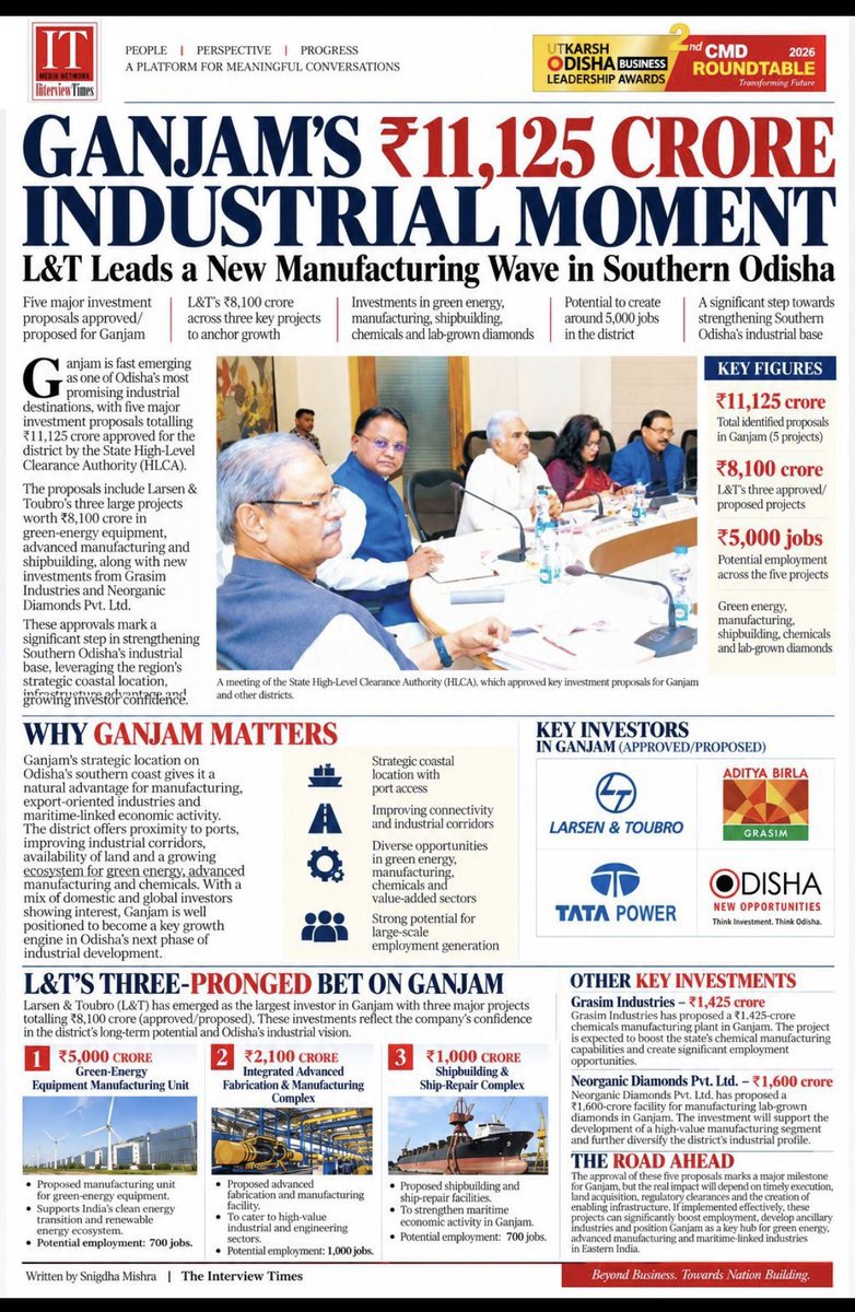 ElectionDynamix's tweet photo. Ganjam's industrial ecosystem is slowly getting built near Gopalpur, and around green energy &amp; chemicals. There is immense scope for the pharma, textiles and fodd-processing industry to grow here. Hope a NIPER campus and the Berhampur Airport will become catalysts for its growth. https://t.co/DheUHFVgtl