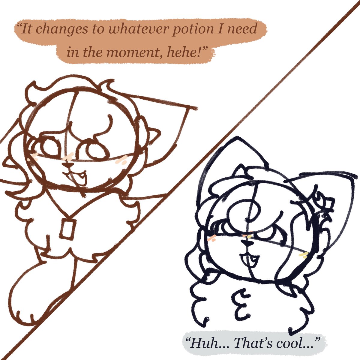 luckyleify's tweet photo. first comic out of. probably many
this is the first comic i’ve made in literal years,,, i’ll improve with time lmao 
yes i’m introducing my favourite character in the second comic. so what
#CatTrainComic #OriginalCharacters #OcArt (1/2) https://t.co/4beigr5Jfi