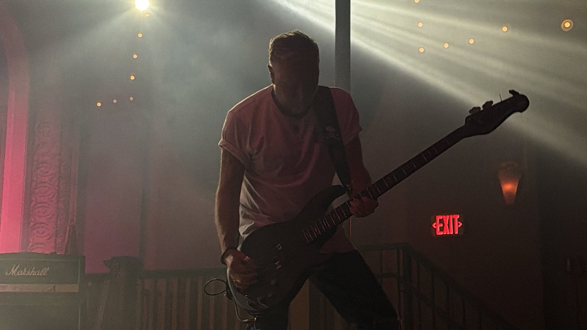 BSide_Friday's tweet photo. A few pictures of Hooky at the @peterhook and the light show. I kept my phone in my pocket for most of it, but when you’ve got a clear shot of the bassist, you take it https://t.co/9p8VSTQSlm