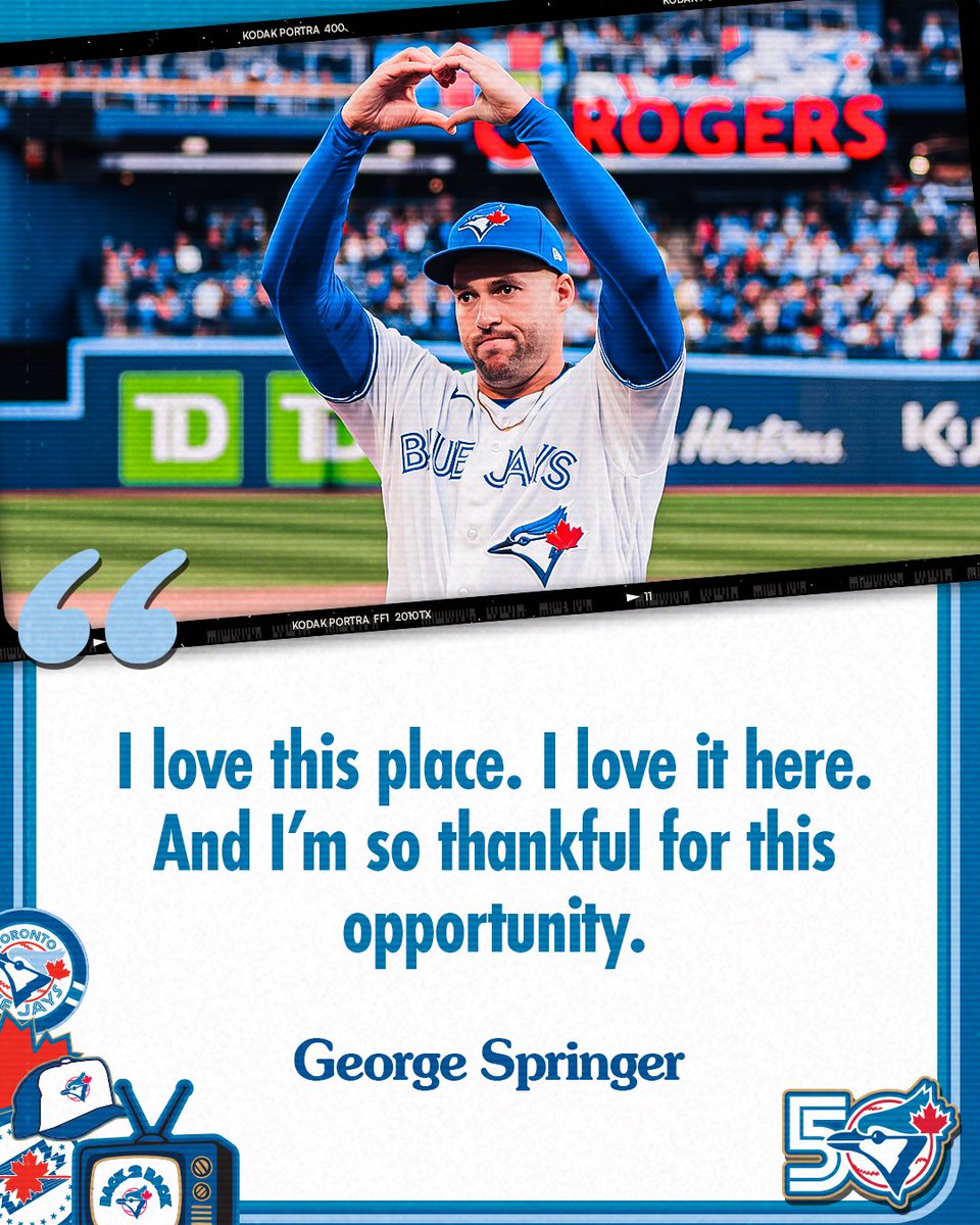 BlueJays's tweet photo. Max and George: Blue Jays Family 4ever 🫶 #BlueJays50 https://t.co/jaaEAKD8vz
