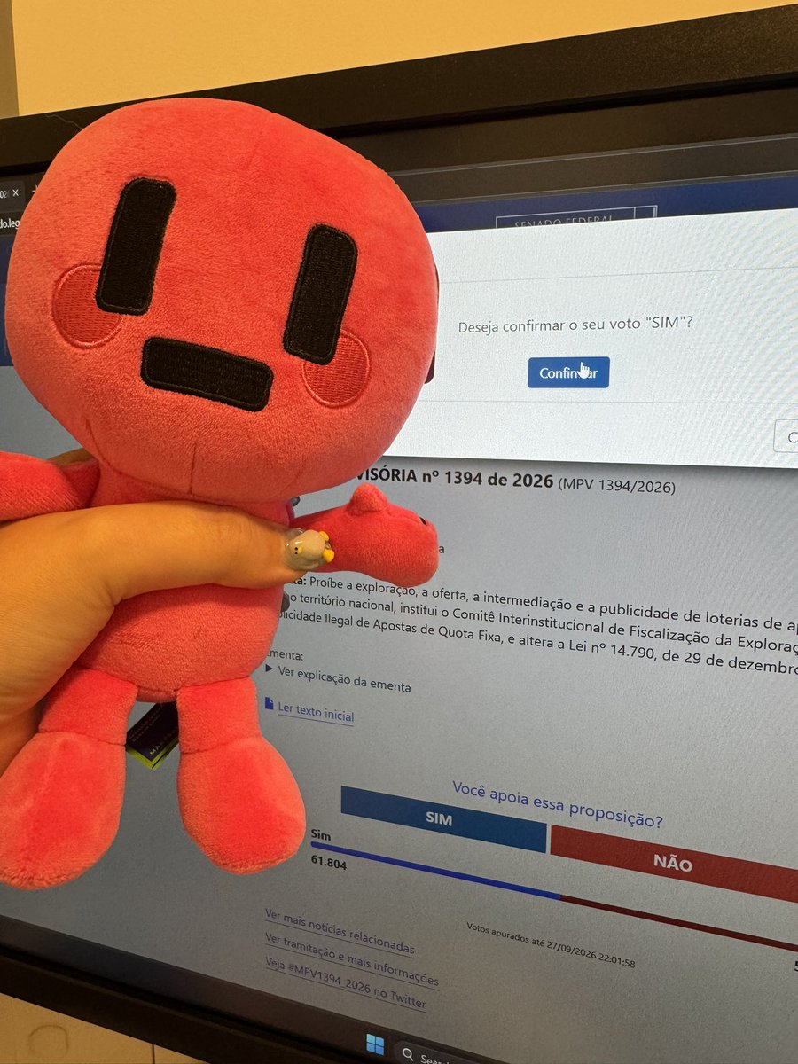FelpsUpdate's tweet photo. 🚨 BAPO ATENÇÃO!

Está aberta no Senado a consulta pública sobre a MPV 1394/2026, que propõe o fim das apostas de quota fixa (“bets”) no BR

🗳️ Vote SIM para apoiar o fim das bets!

Link da votação: https://t.co/V6MDjsjsnB https://t.co/x14Runv3wZ