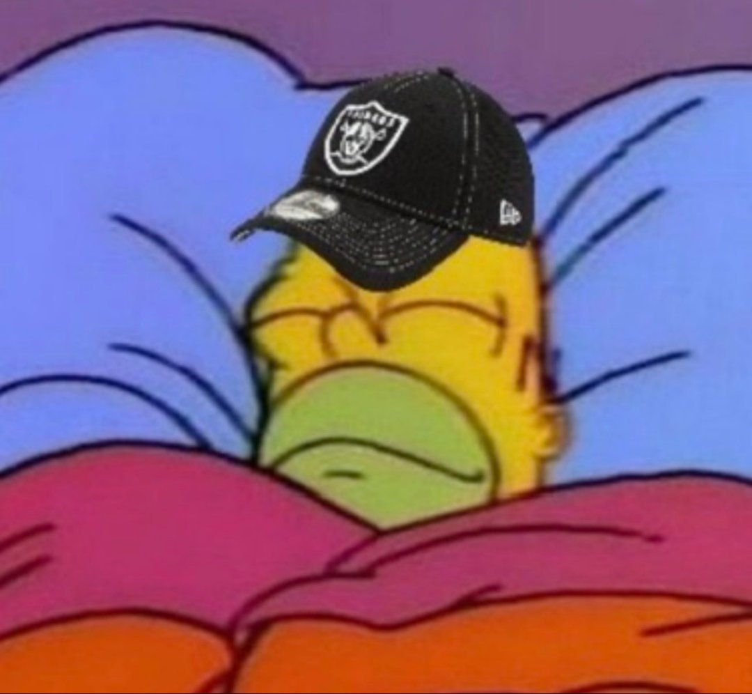 ZombieRaider707's tweet photo. How I'm sleeping at 3-0.
#RaiderNation https://t.co/gK2jSpYNWv