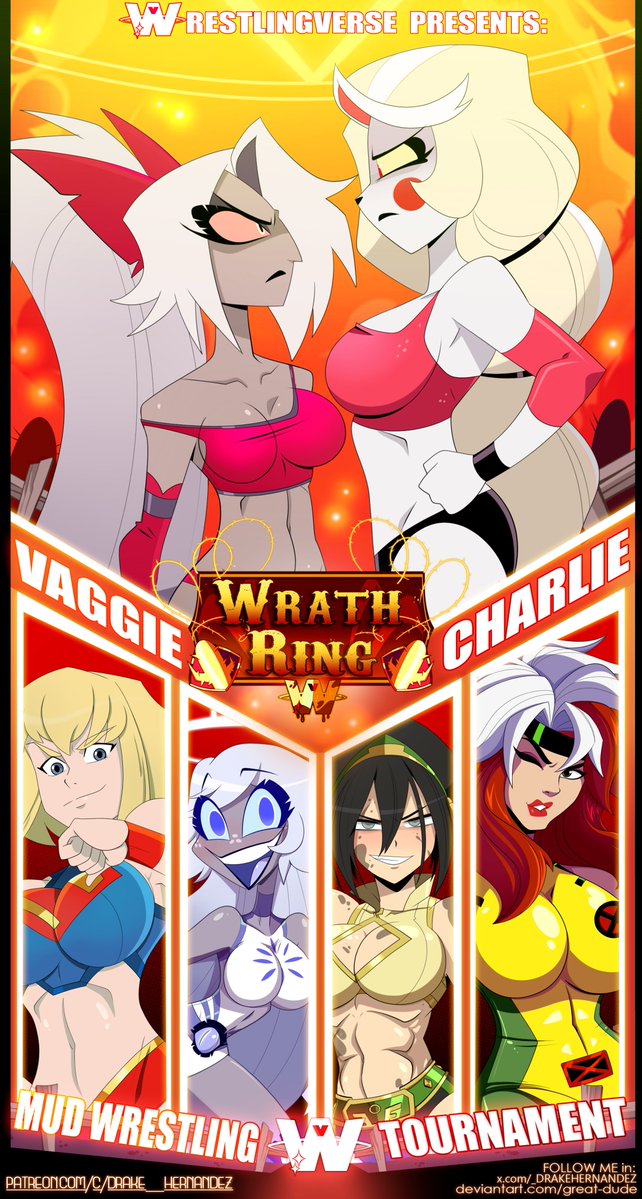 _DRAKEHERNANDEZ's tweet photo. 🌵🔥 A new Wrestling event is here WRATH RING!!

A Mud Wrestling Tournament to choose the challenger for the Mud Wrestlingverse Championship against Millie!🏆

And the MAIN EVENT: #CharlieMorningstar vs #Vaggie in an EXTREME RULES MATCH!!😈

The tournament begins ONLY ON PATR30 N https://t.co/5ybYmIinud