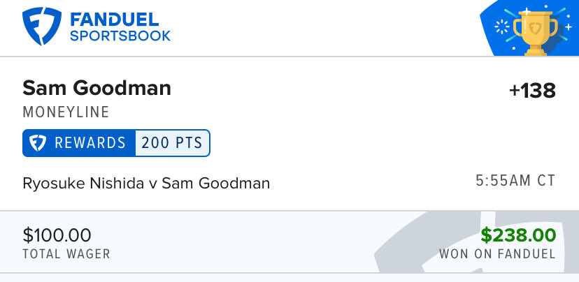 MarkDaGoatz's tweet photo. Japans boxing card

Goodman for the upset

#boxing https://t.co/e0zbheQmh2