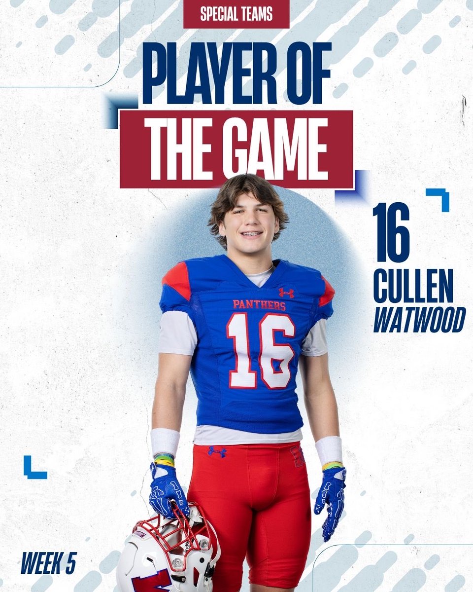 MidwayFB's tweet photo. Week 5 vs Lake Belton
Special Teams Awards:

Player of the Game: Cullen Watwood
Big Play: @AbrahamBus27 
Big Hit: Ryder Gillette https://t.co/AY0s41iPHL