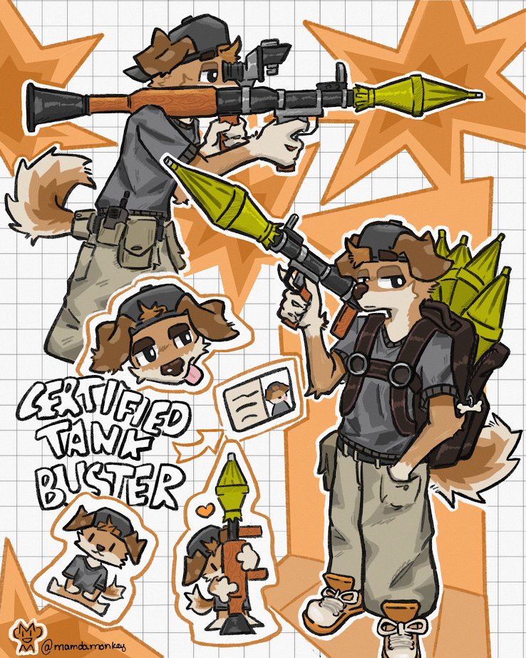 mamdamonkey's tweet photo. Tank buster #furry #furryartㅤㅤㅤ https://t.co/TuhnNOZa95